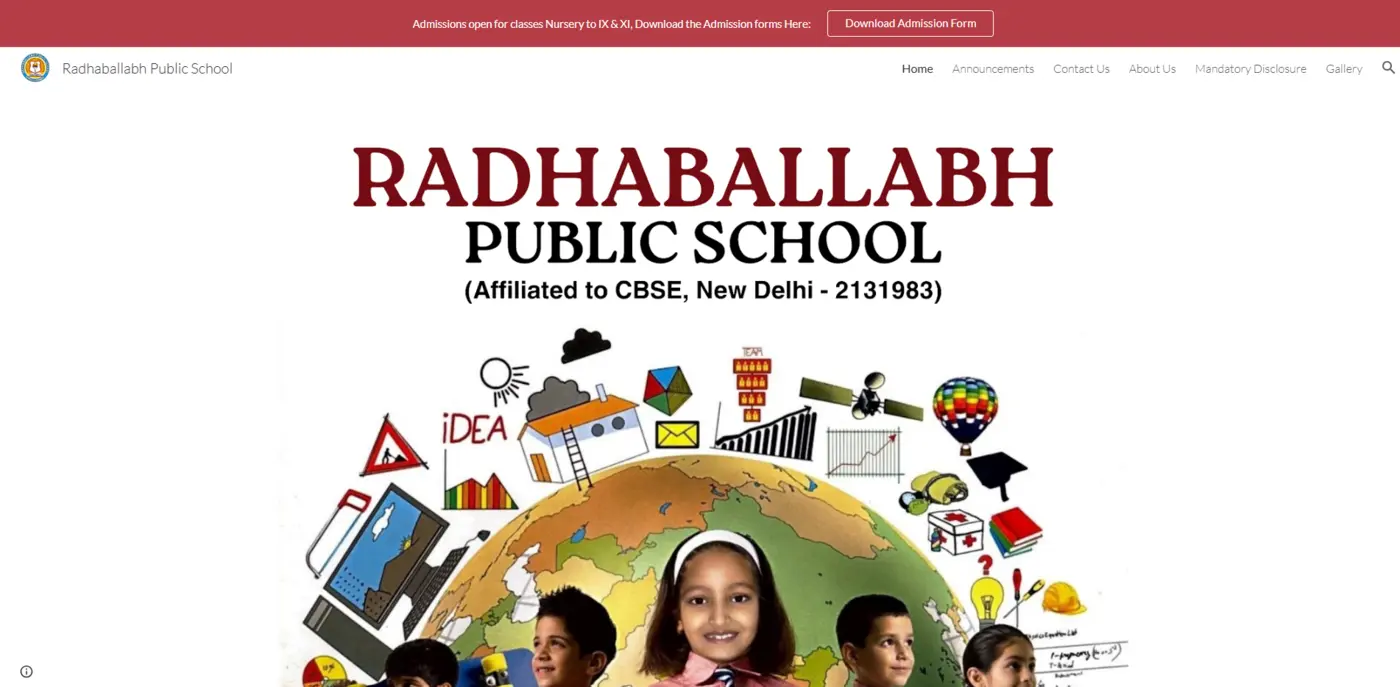 Radhaballabh Public School website project